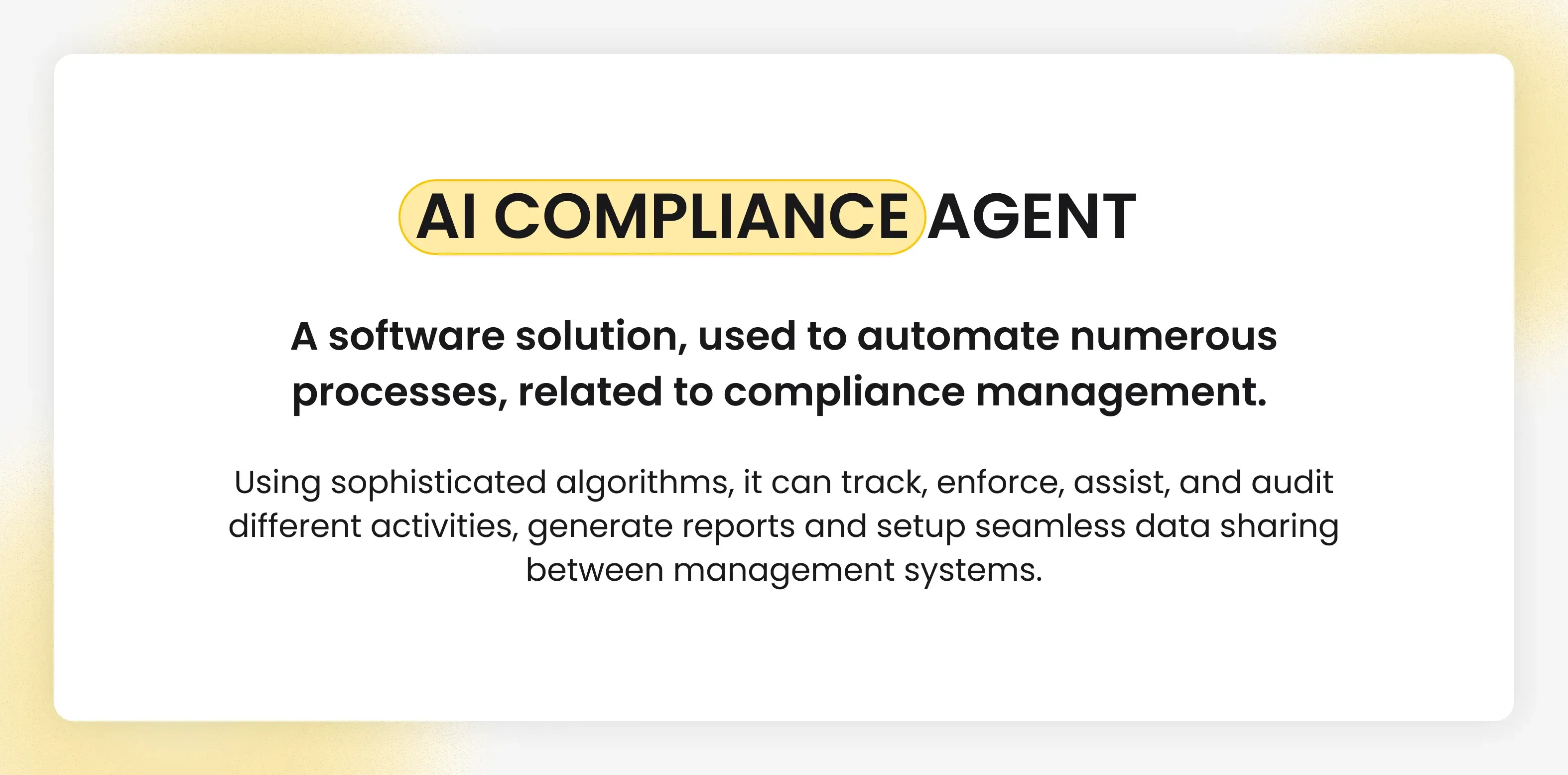 AI compliance agent explained