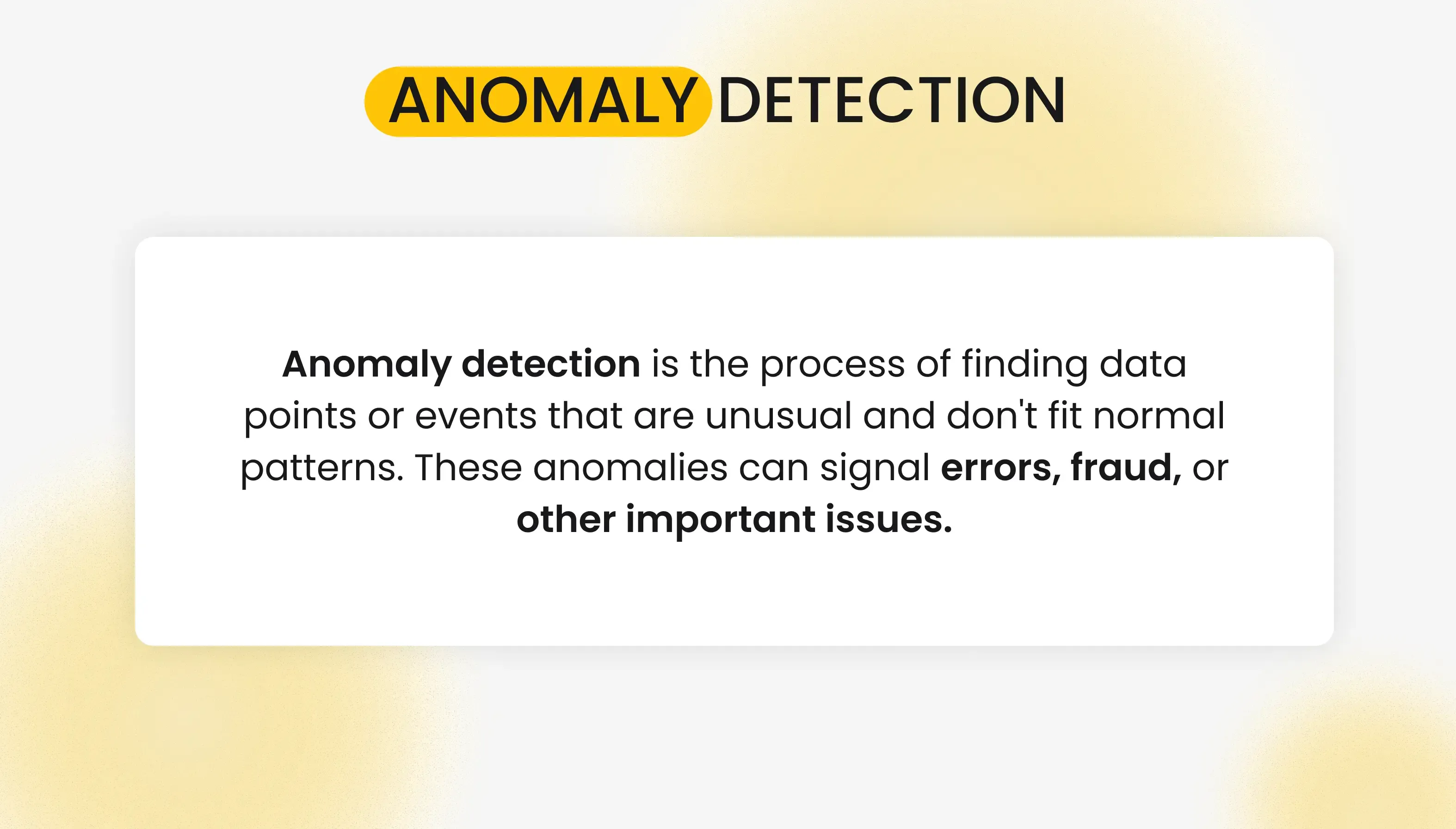 Anomaly detection explained