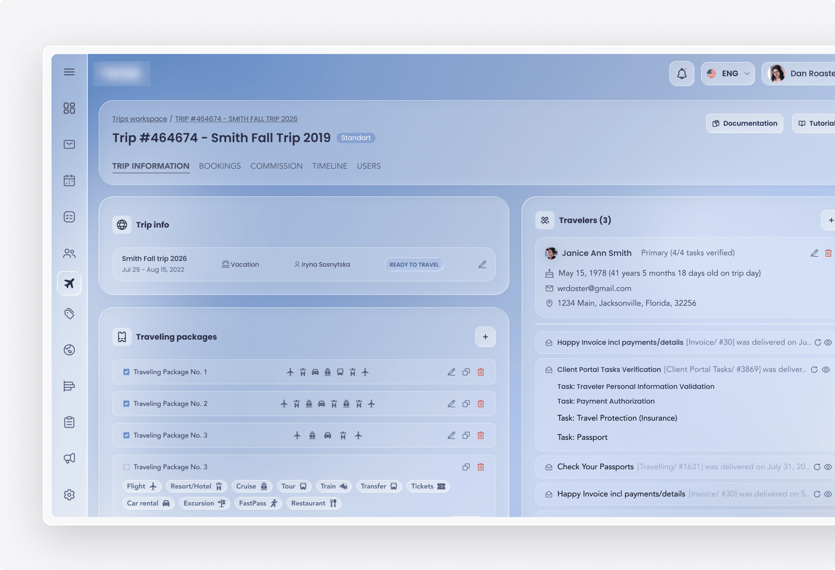 Booking & Itinerary Management