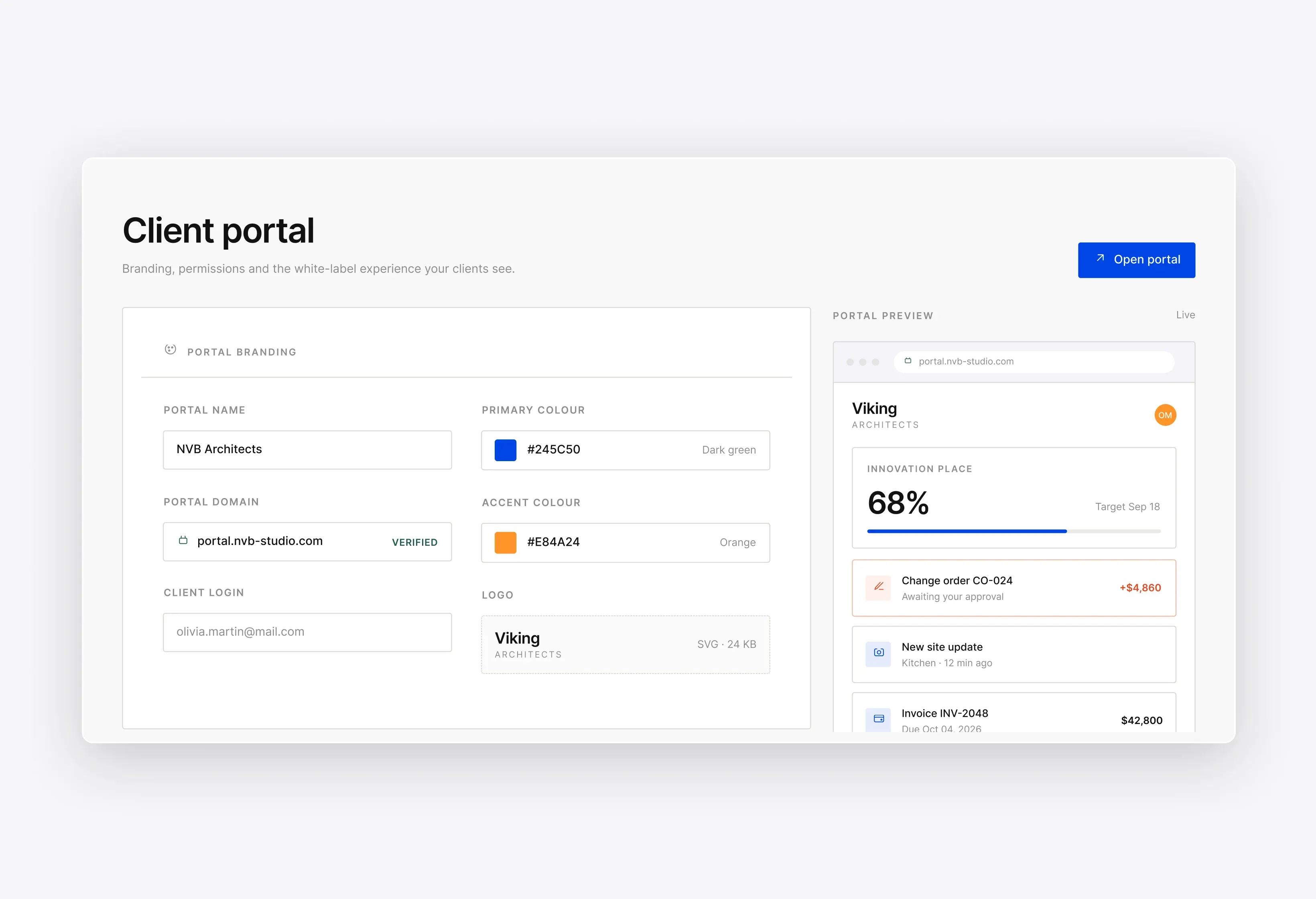 Branded, Secure Access with Role Permissions