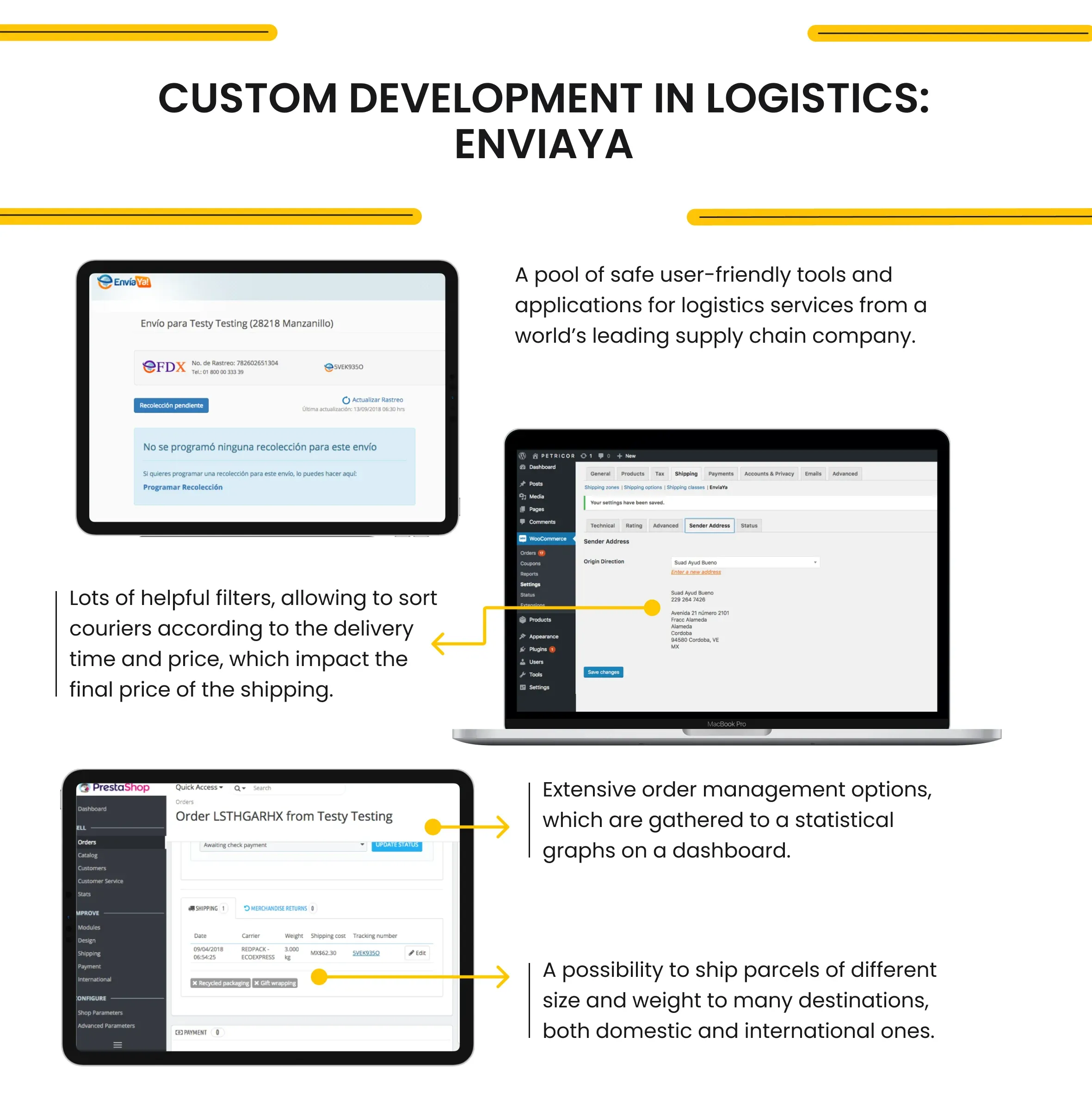 Custom Development in Logistics: Enviaya