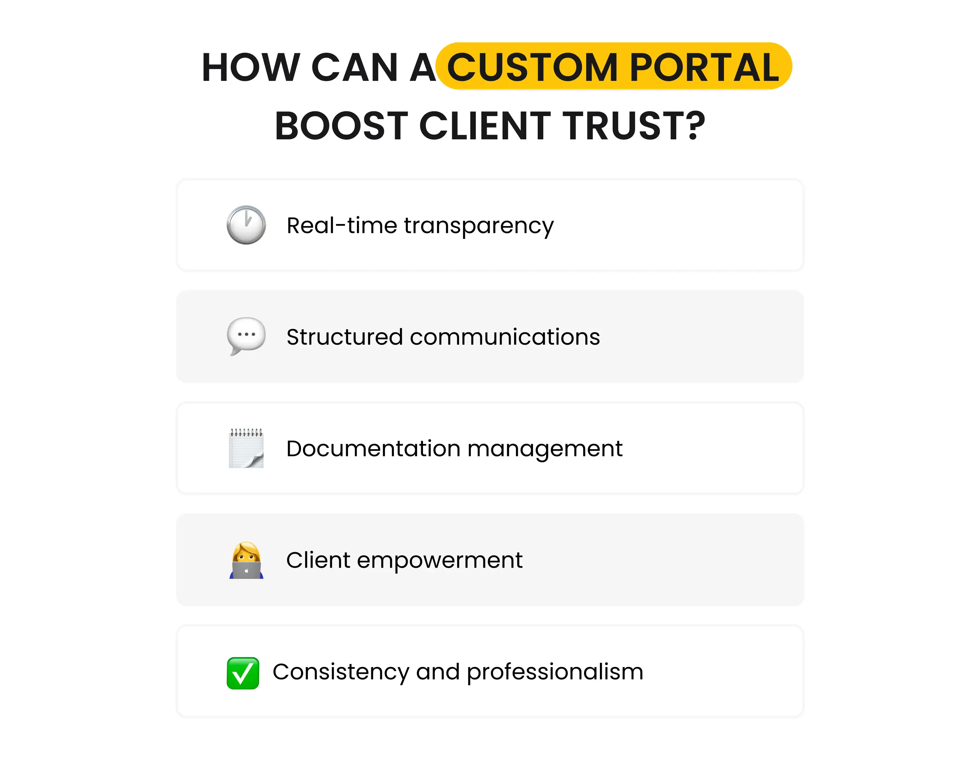 How Can a Custom Portal Boost Client Trust