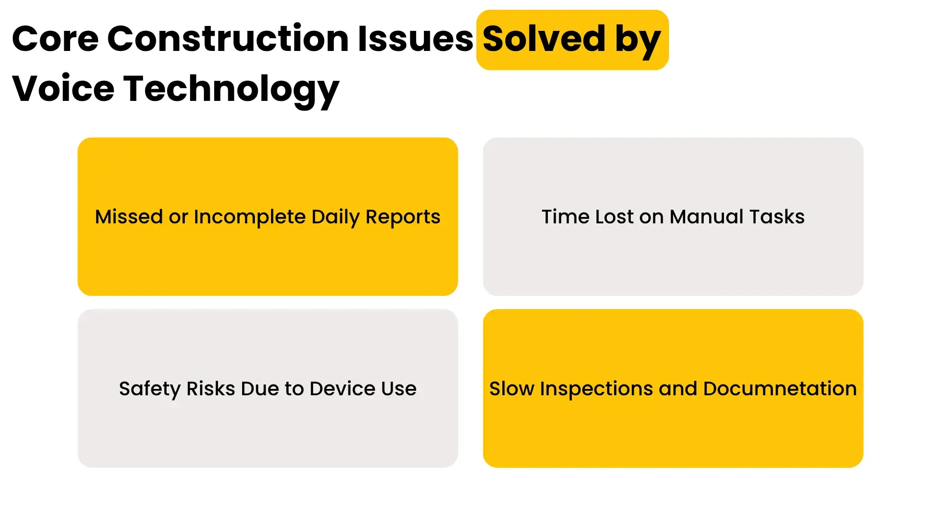 Key Construction Issues Solved by Voice Technology
