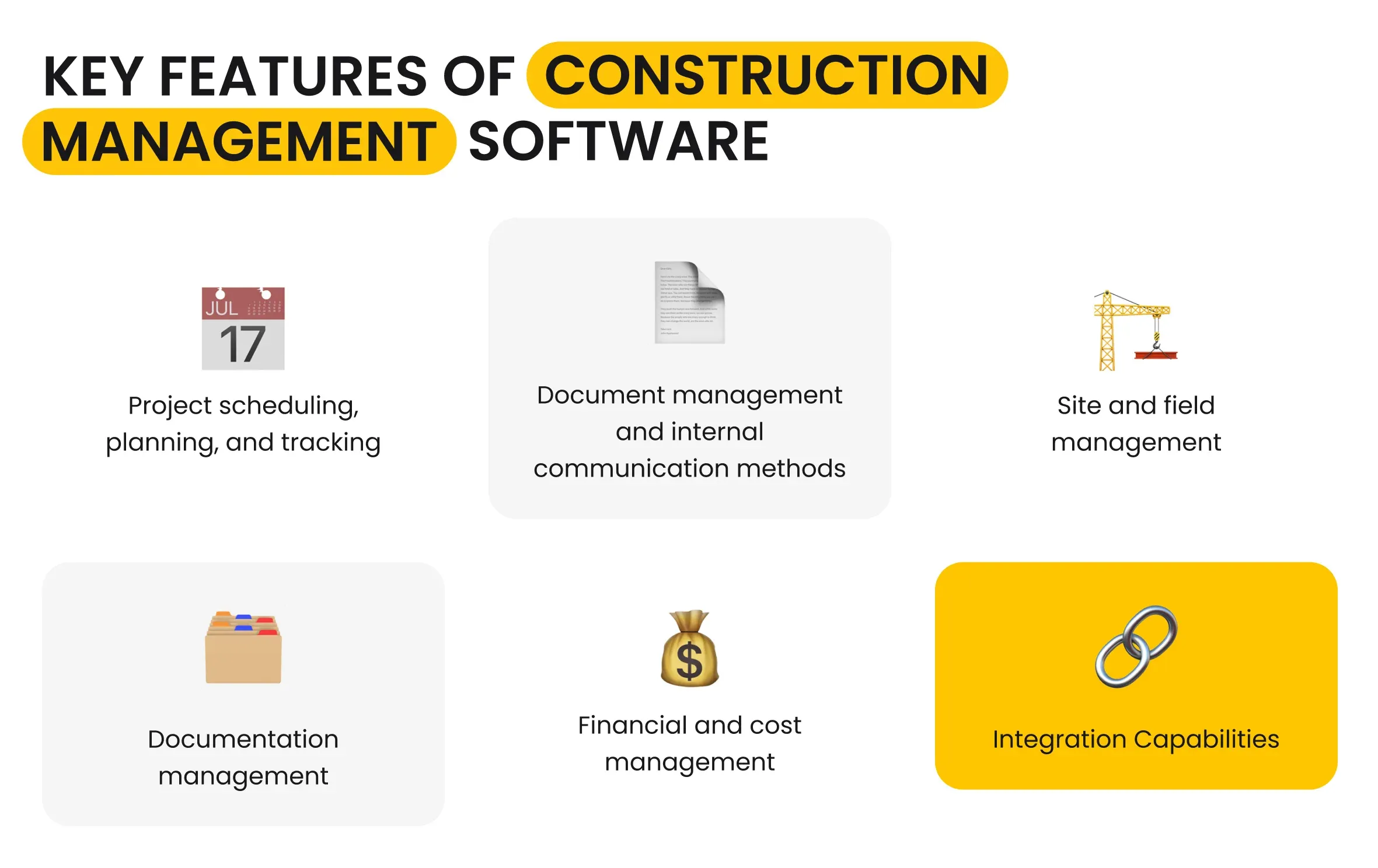 Key Features of Construction Management Software