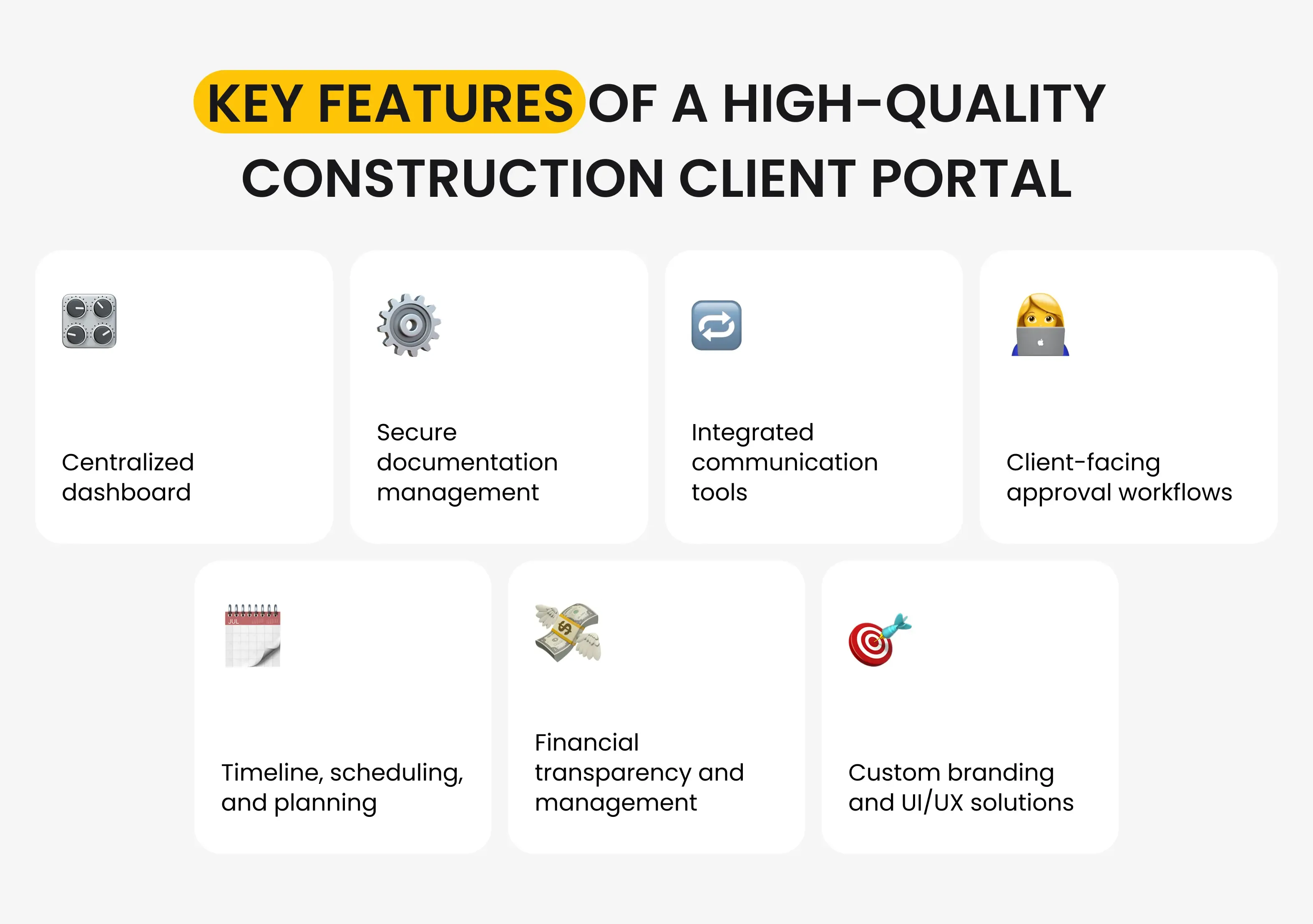 Key Features of a High-Quality Construction Client Portal