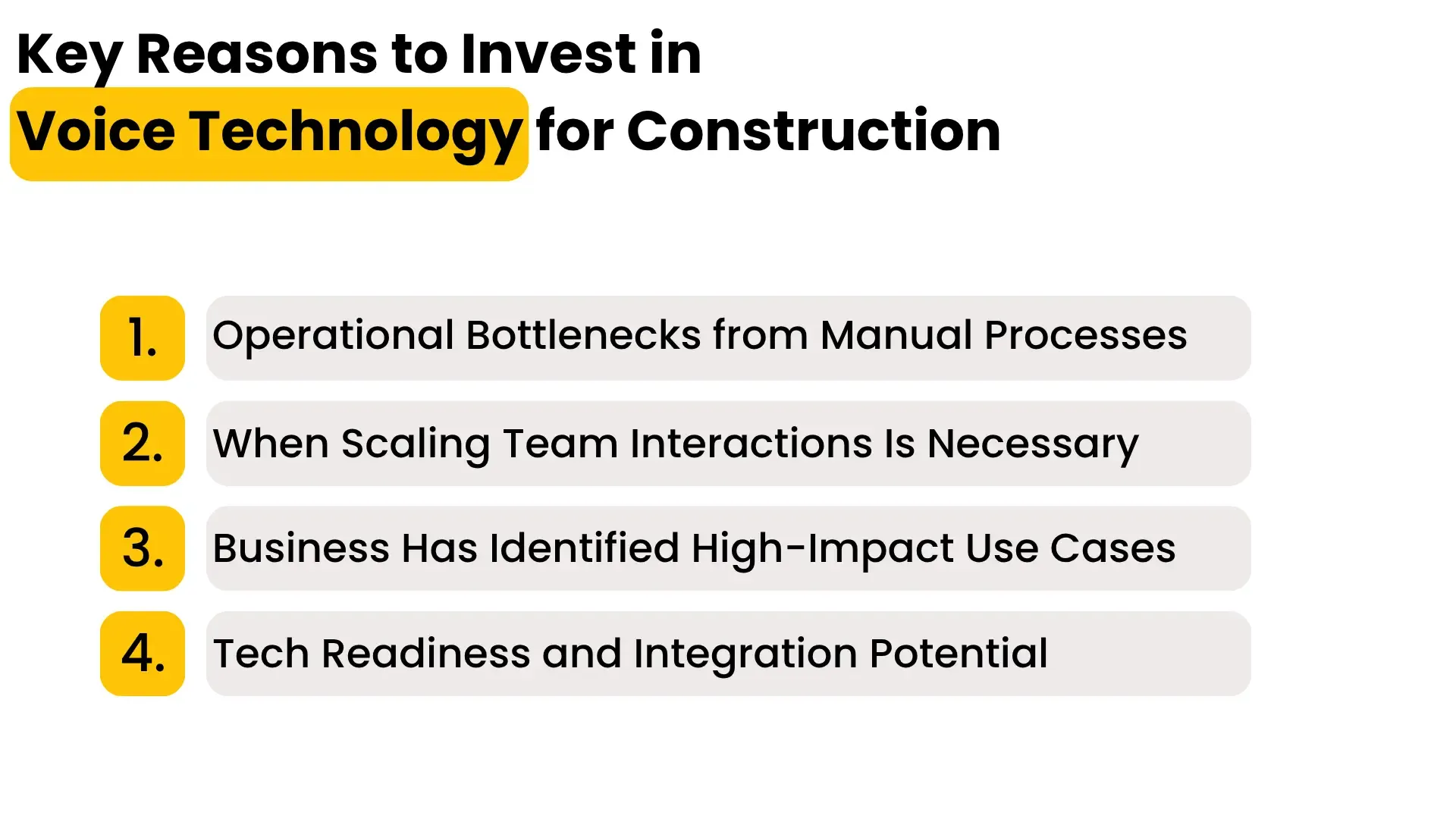 Key Reasons to Invest in Voice Technology for Construction