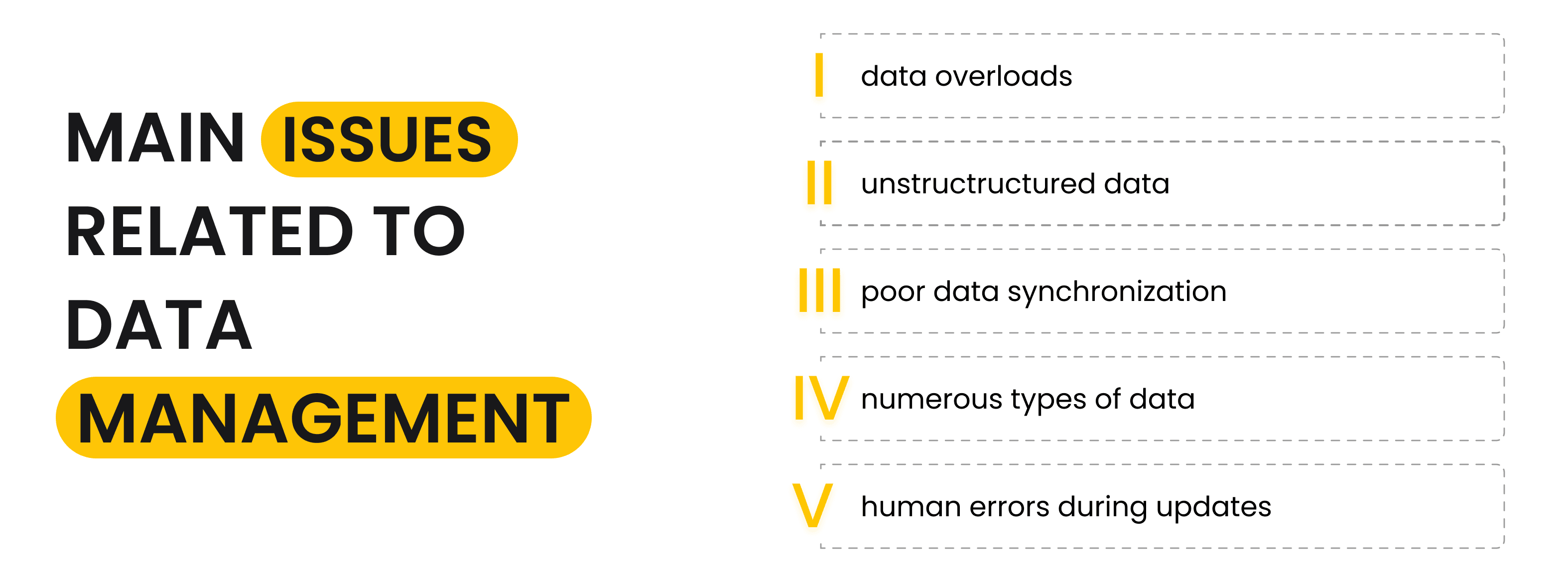 Main Issues Realted to Data Management