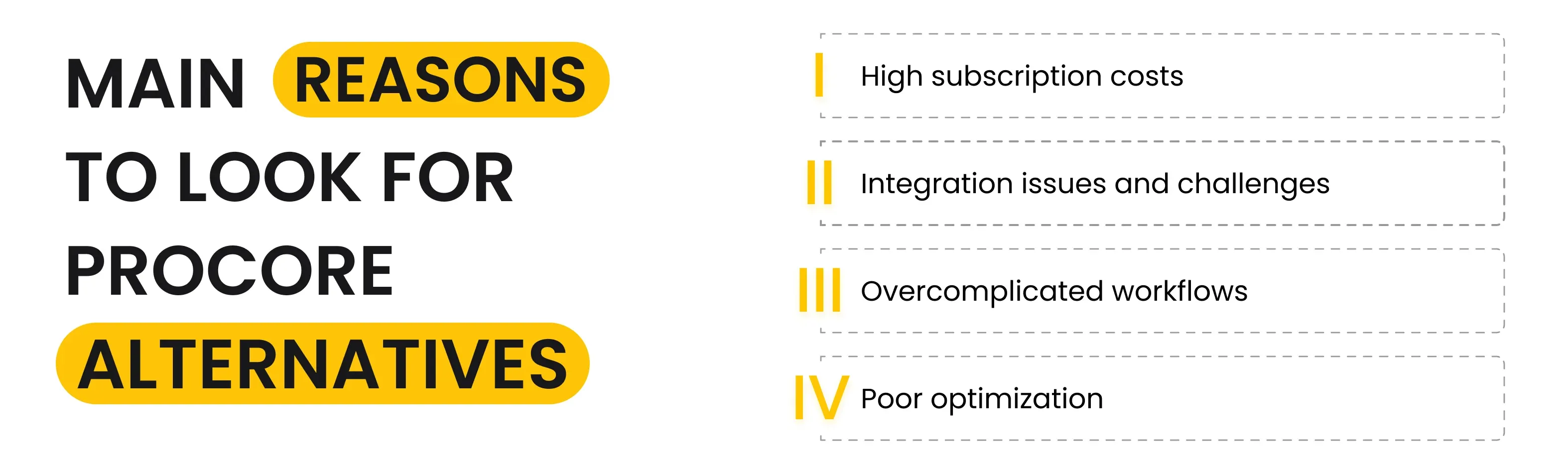 Main Reasons to Look For Procore Alternatives