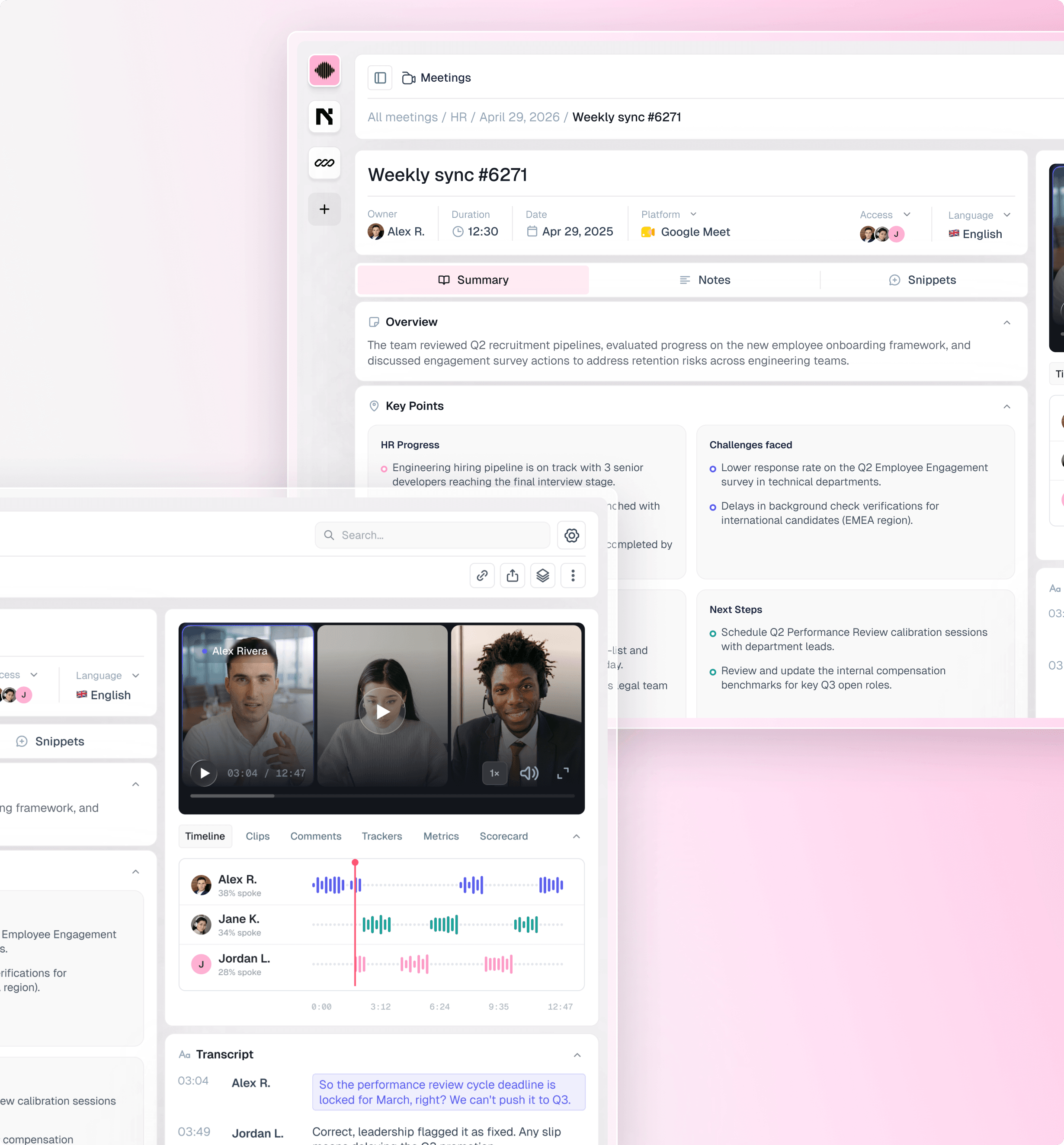 Meeting Transcription & Summaries