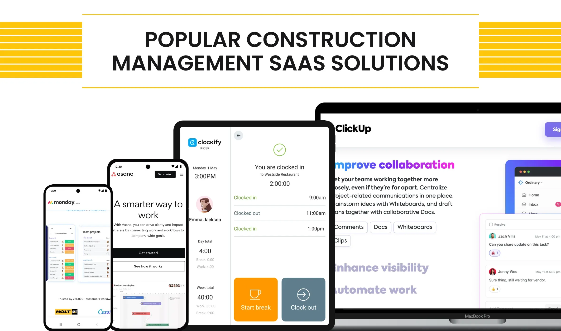 popular construction management SaaS solutions