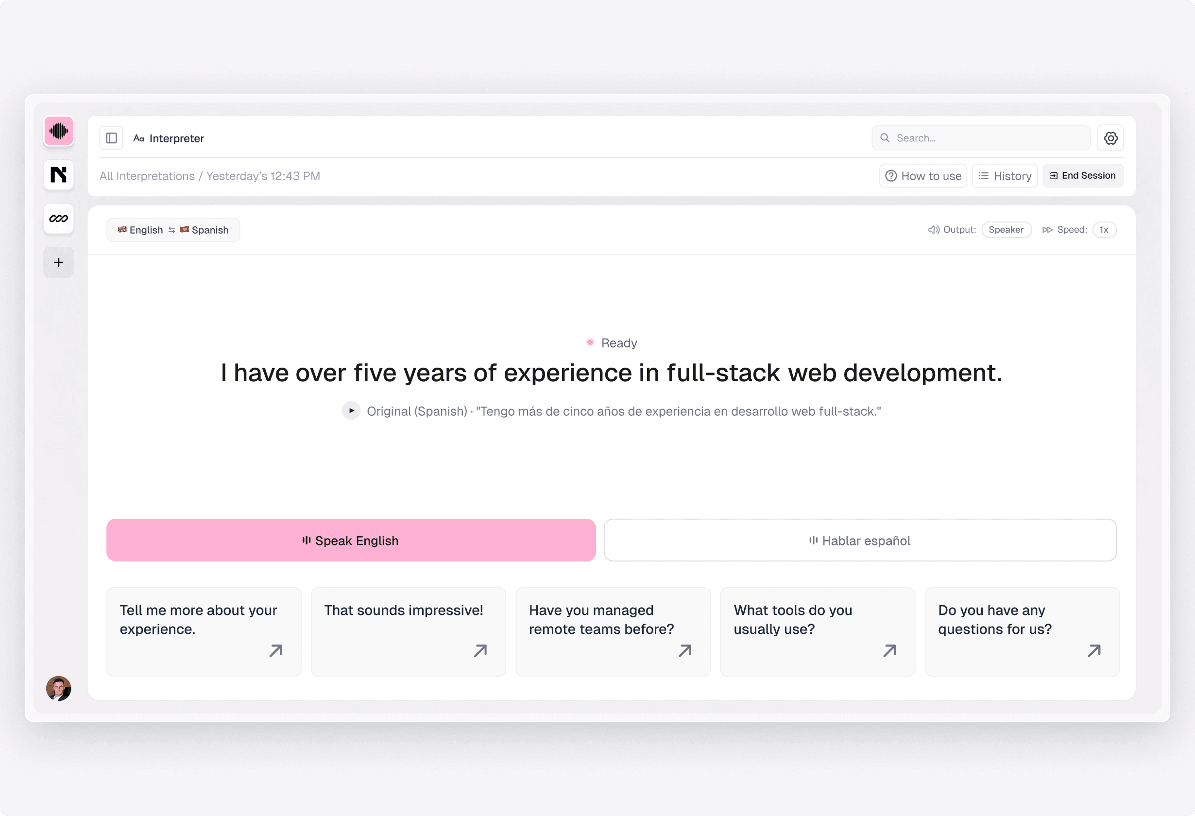 Real-Time Conversation Translation