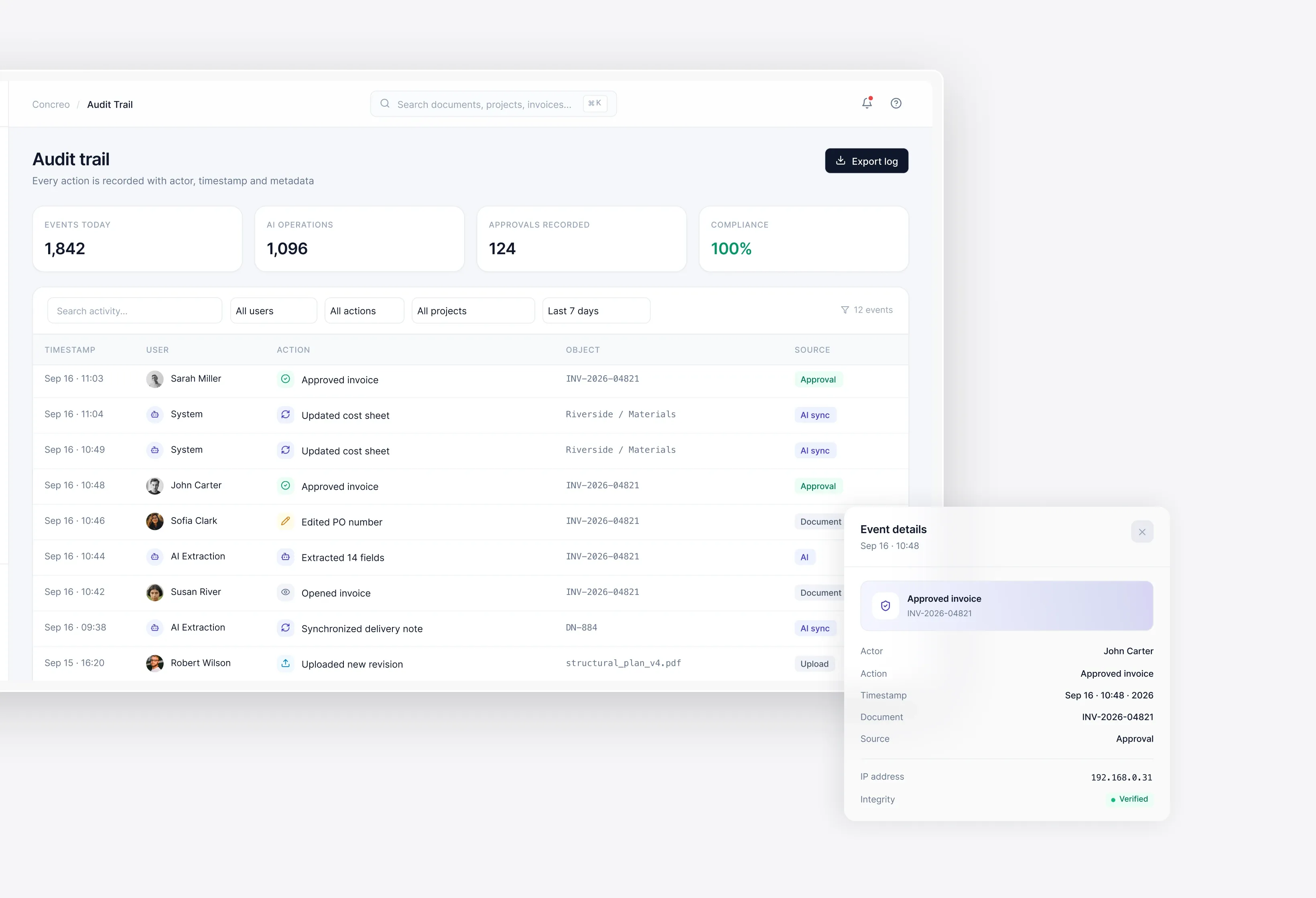 Search, Audit Trail & Compliance
