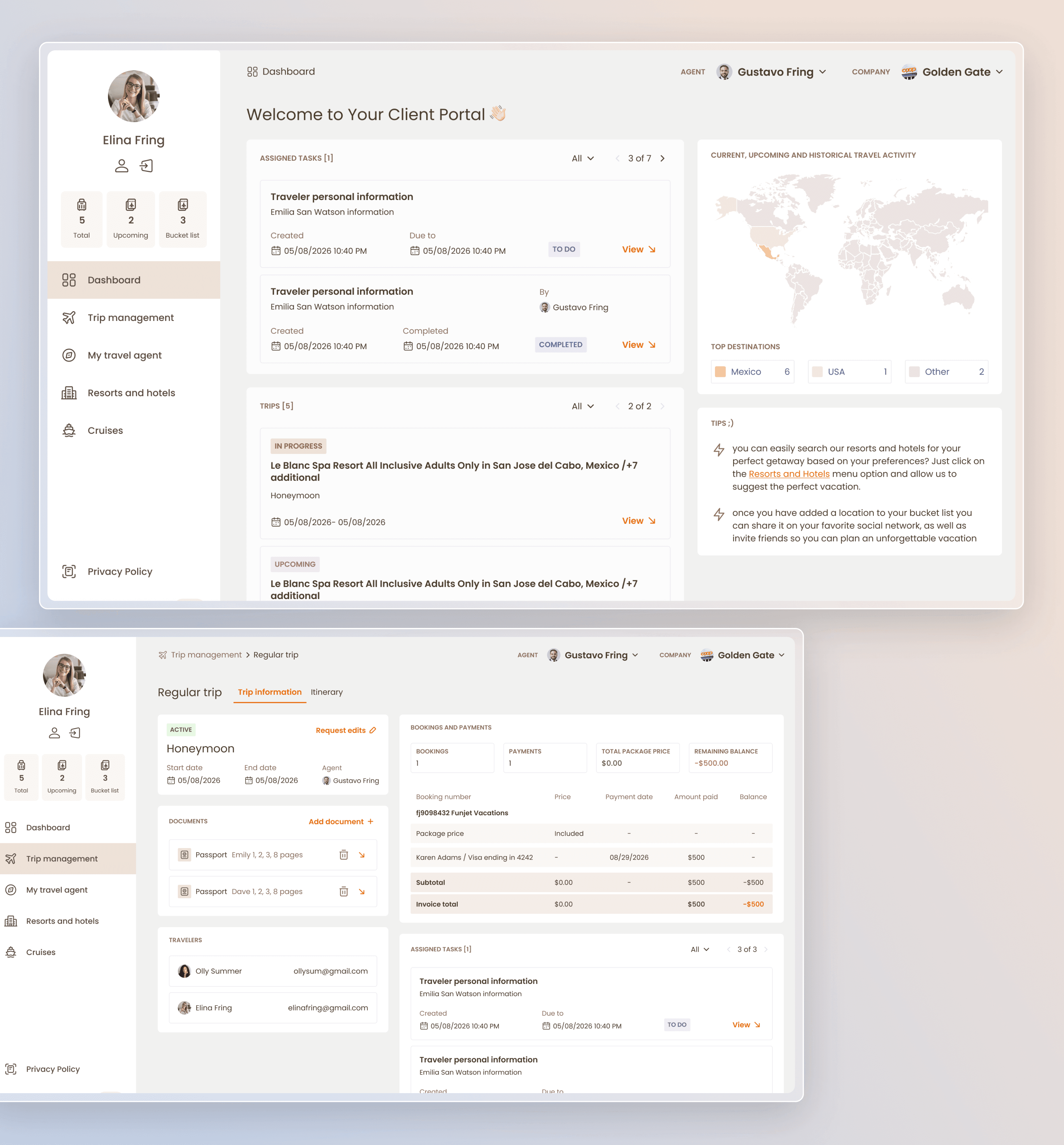 Traveler Client Portal