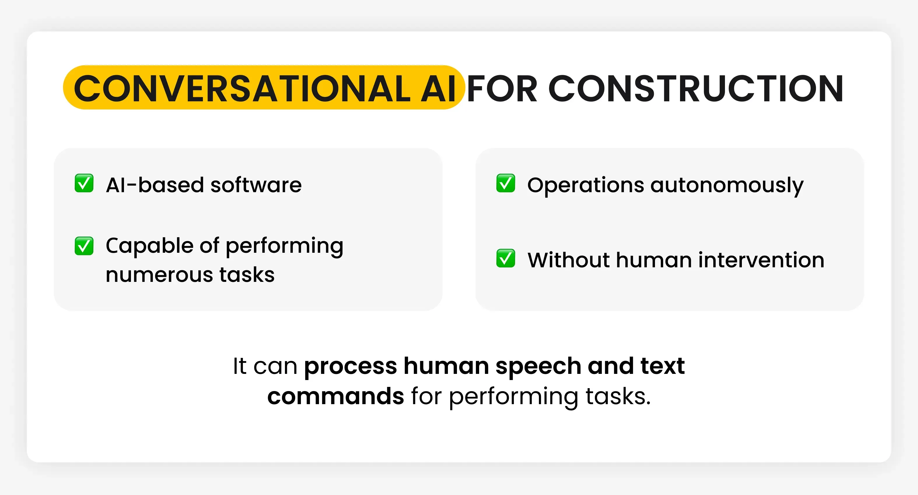 conversational AI for construction